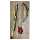 Compound and Recurve Bows with Arrows