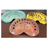 Three Vintage Implement Seats