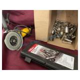 DeWalt Angle Grinder and Socket Set Lot