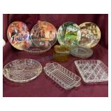 Decorative Plates and Glassware Set