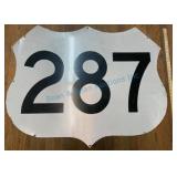 US Route 287 Highway Shield Sign
