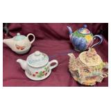 Four Decorative Teapots