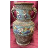 Japanese Champleve Cloisonnï¿½ Bronze Vase