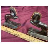 Metal Horse Bookends, 4 1/2 x 5 1/2 Inches