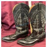 Black Leather Nocona Boots Size 8