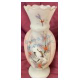 Probably Bristol ï¿½Glass Vase with Hand-Painted Des