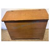Early Wide Plank Pine Lift-Top Coffee Box