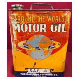 Around the World Motor Oil Can