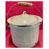 Early Green Granite Ware Pot
