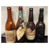 4 Early Pabst Beer Bottles