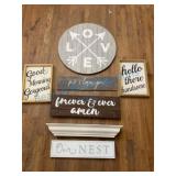 Decorative Wooden Wall Signs