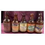 5 IRTP Label Steinie Beer Bottles