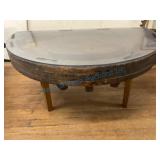 Circular Plexiglass Coffee Table With Foundry Mold
