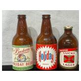 3 Beckers Utah Brewery Beer Bottles