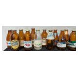 Twelve 7 Ounce Beer Bottles