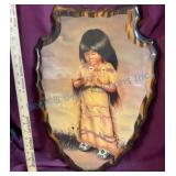 Framed Artwork of Girl in Traditional Attire