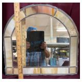Stained Glass Arched Mirror