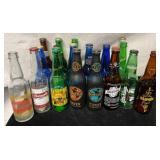 20 Vintage Painted Label Bottles