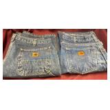 Two Pairs of Carhartt Jeans, 36x34