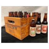 Wooden Boulder Beer Crate With 17 Bottles