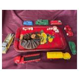 Trucks with Leather Bag and Marbles