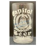 Early Capitol Beer Etched Glass, Denver