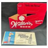 Early Walters Beer Carrier and 1944 Calendar