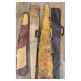 Four Leather Rifle Scabbards, 42-48 Inches Long