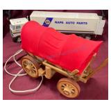 NAPA Tractor Trailer and Lighted Wooden Wagon