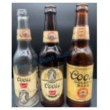 Coors Beer Bottles with Various Labels