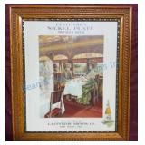 Centlivre's Nickel Plate Framed Advertisement