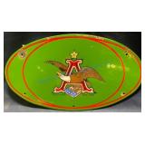 Early Porcelain Anheuser-Busch Beer Wagon Sign