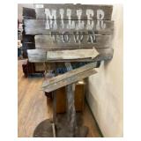 Miller Town Wooden Directional Sign