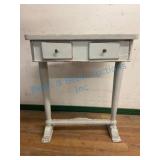 Two-Drawer Wooden Side Table