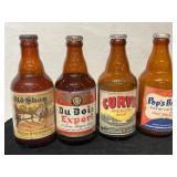 Four PA Brewery Steinie Bottles DuBois Old Shay