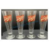 Four Schlitz Beer Pilsner Glasses