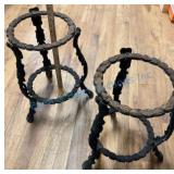 18-Inch High Cast-Iron Plant Stands