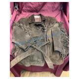 Brown Suede Jacket with Fringes