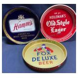 Three Vintage Beer Trays