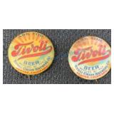 To Tivoli Beer Advertising Pinback Buttons
