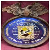 Falstaff Beer Wall Plaque With Eagle Motif