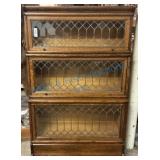 Macey Barrister Bookcase with Leaded Glass