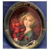 Early Columbine Beer Advertising Tray