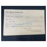 The Denver Brewing Co. Postcard, Circa 1890s