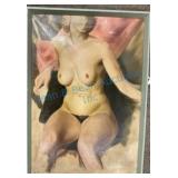 Framed Figurative Oil Painting on Canvas