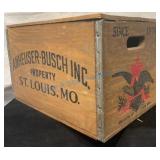 Anheuser-Busch Wood Crate With Lid