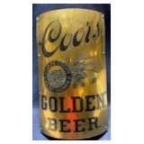 Early Coors 'Golden Beer' Brass Corner Sign