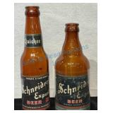 Two PH Schneider's Export Beer Bottles