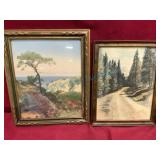 2 Vintage Colorized 8x10 Photos