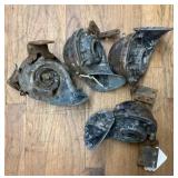 Four Classic Automobile Horns